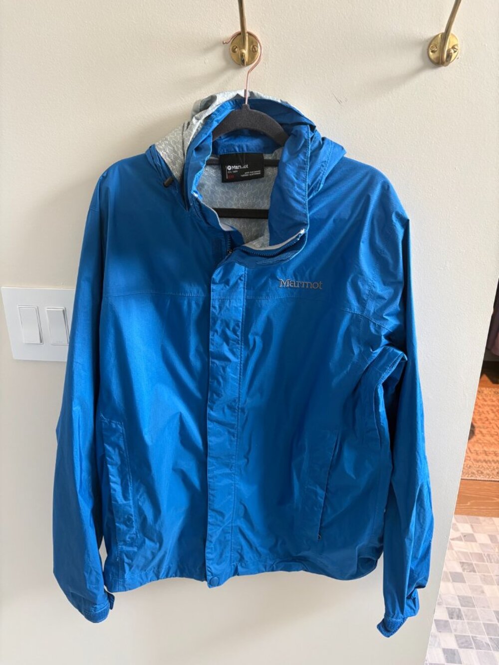Marmot PreCip Rain Jacket Men's M Blue — Excellent Condition
